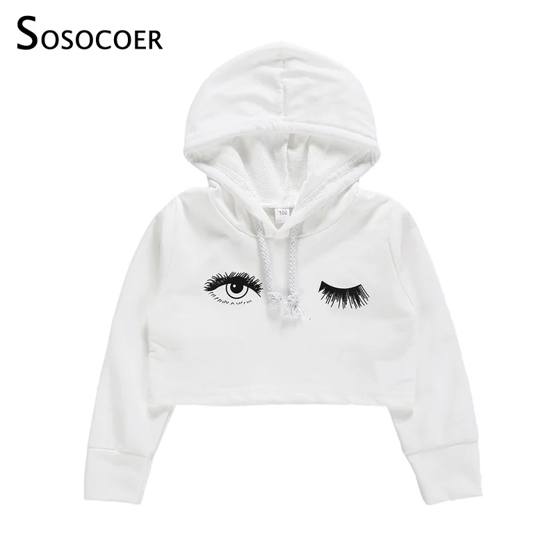 

SOSOCOER Kids Girls Hoodies Sweatshirts Children Spring White Blink Toddler Sweatshirt for Girls Outerwear Kids Hoodies Clothes