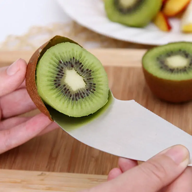 

2 In 1 Stainless Steel Kiwi Easy Peeler Cutter Knife Fruit Pulp Spoons Kitchen