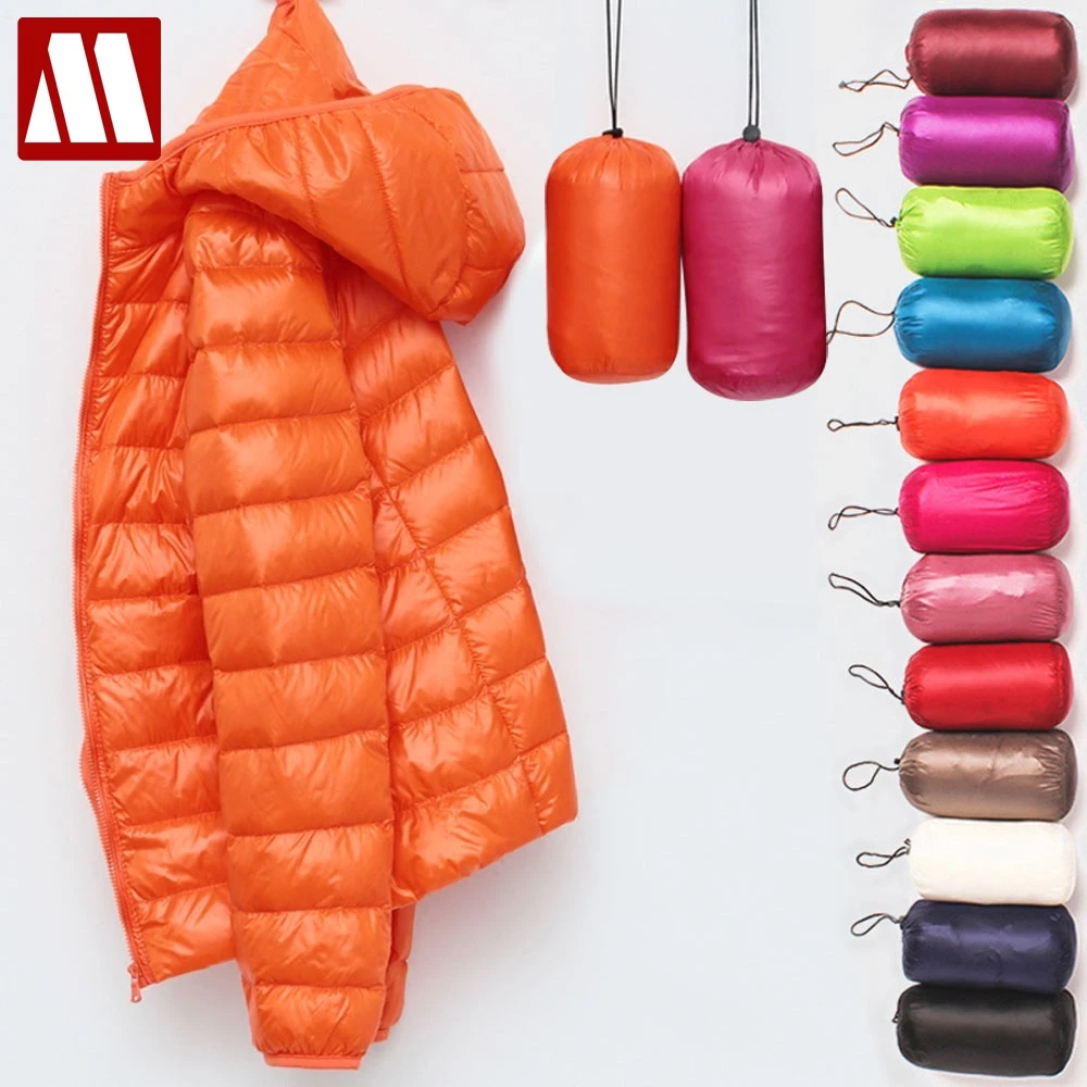 

4XL Winter Lady White Duck Down Parka Candy Color Soft Jackets Women Duck Down Jacket Outwear Outdoor Ultralight Hooded Coats