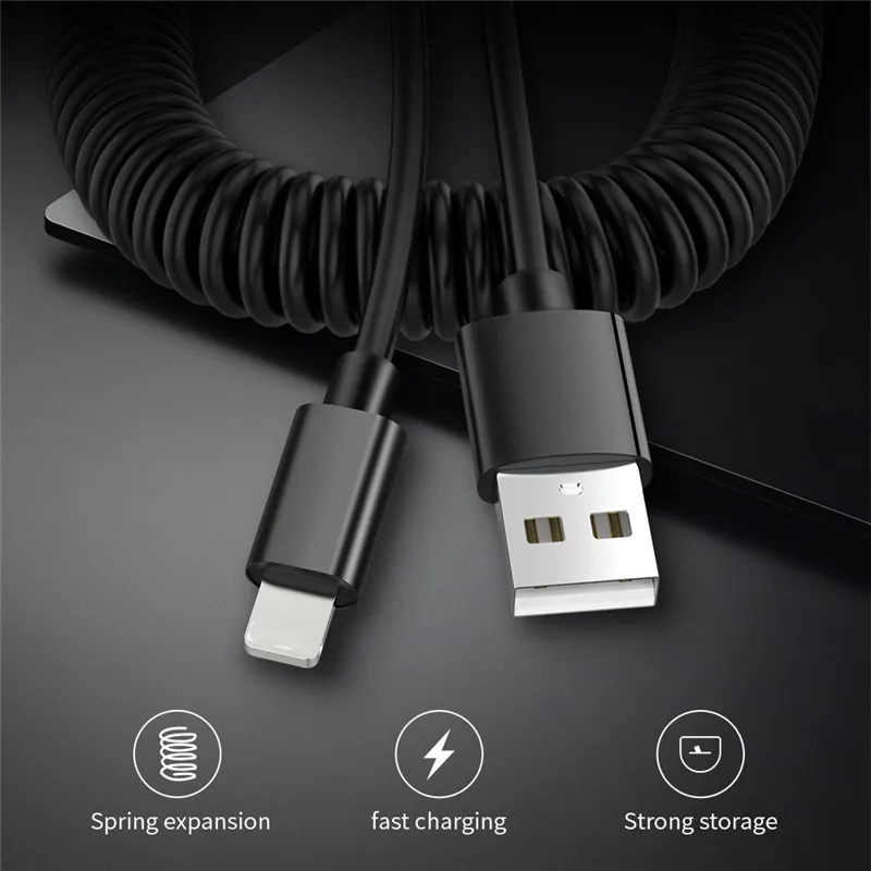 Весна 3A usb type C/8Pin/Micro USB кабель для Iphone X 7 8 6 кабель передачи данных для быстрой зарядки для samsung S8 S9 для Android мобильного телефона