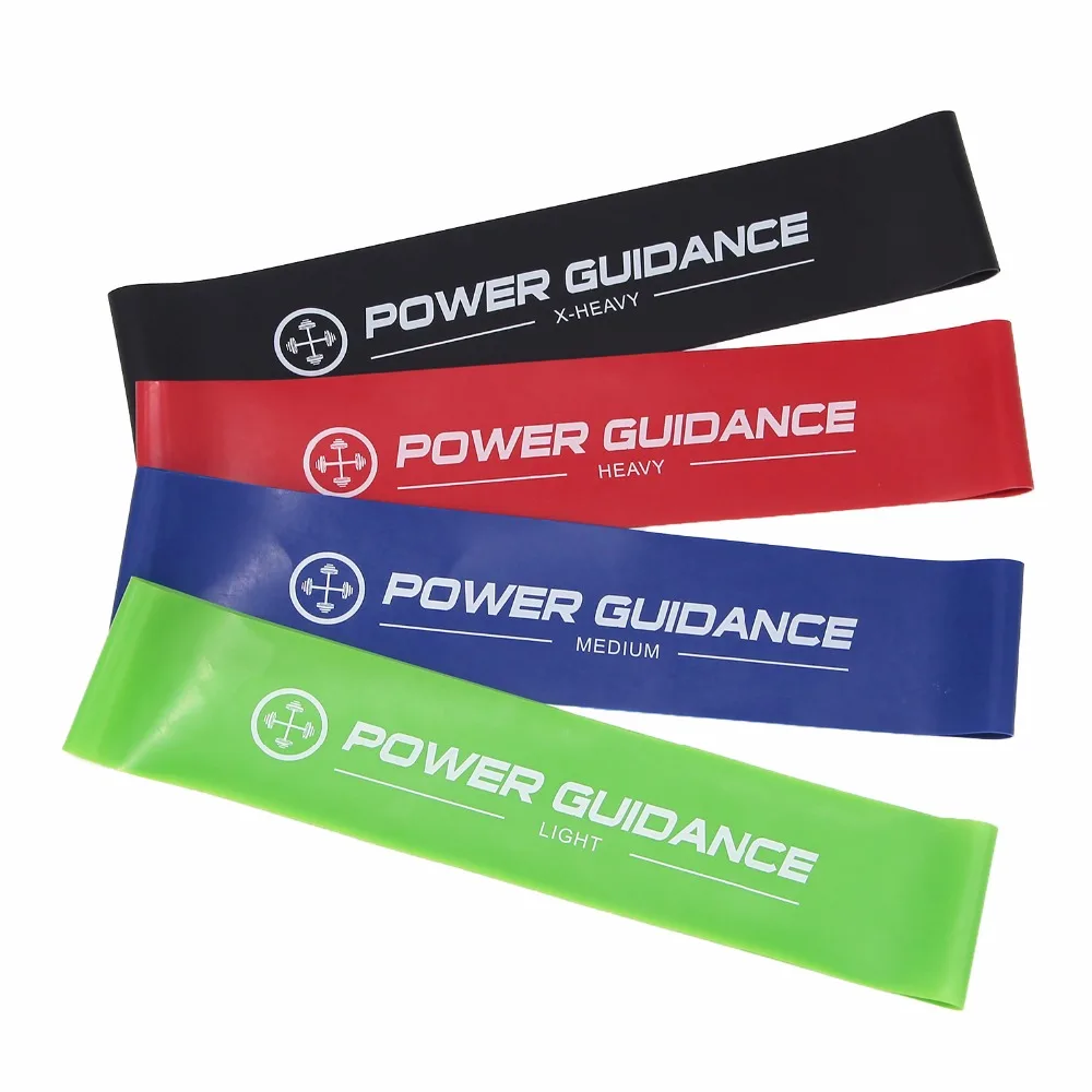 POWER GUIDANCE Latex Resistance Loop Bands Fitness Bands Set - Yoga Exercise Sport Band For Legs And Arms - Carry Bag