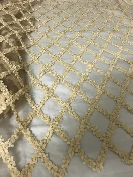 

Nigerian Lace Fabric S-52015 African French Net Lace Fabric Tulle Mesh Fabric For Party African Lace Fabric