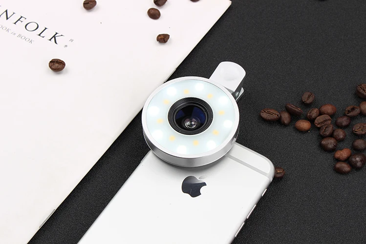Мобильный телефон Камера объектив Комплект Универсальный зажим 7in1 светодиодный освещения 0.65X супер Широкий формат+ макро Объективы для iPhone samsung huawei