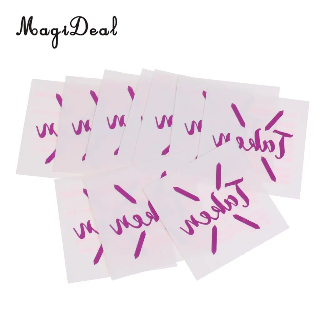MagiDeal 10Pcs/Lot Purple Team Bride Tribe Temporary Tattoos Wedding Sticker Hens Night Party Decoration Hands Sticker