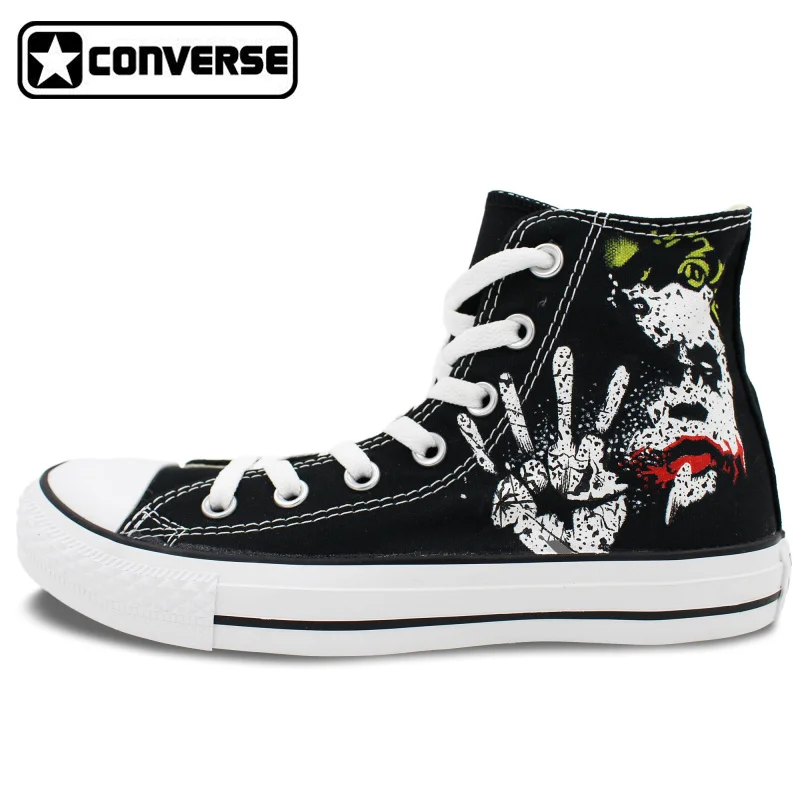 Prix pour Sneakers Hommes Femmes Converse All Star Joker Conception Personnalisée Main peint Chaussures Garçons Filles Noir Toile Chaussures Homme Femme Unique cadeaux Prix pour Sneakers Hommes Femmes Converse All Star Joker Conception Personnalisée Main peint Chaussures Garçons Filles Noir Toile Chaussures Homme Femme Unique cadeaux