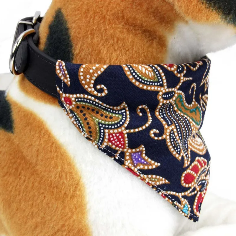 Japanese Style Dog Bandanas Cotton Washable Pet Bandanas Scarf Bow ties Collar Cat XS-L dog Scarf Dog Accessories