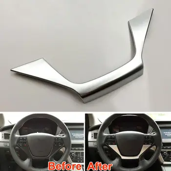 

BBQ@FUKA ABS Car Interior Steering Wheel Cover Decoration Decor Trim Styling Sticker Fit For Hyundai Sonata 9Th (LF) 2015