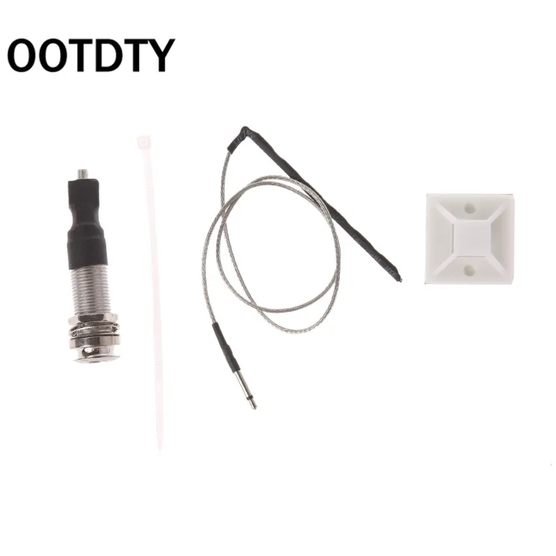 

OOTDTY Classical Acoustic Guitar Pickup Piezo Stick Under-Saddle End Pin 6.35mm 1/4 Output Jack For Violin Banjo Mandolin Uke
