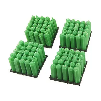

100pcs 7mm x 27mm Green Plastic Fixing Wall Plugs for 2-4mm Screws