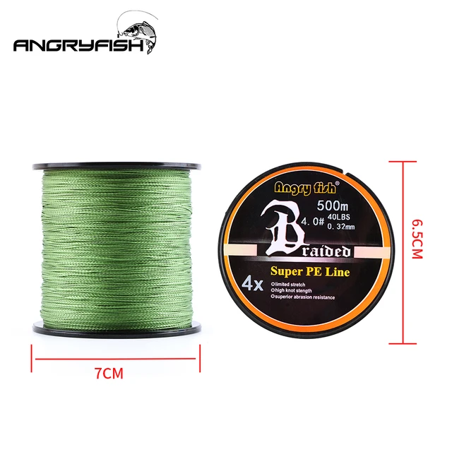 ANGRYFISH New 500m 4 Strands Braided Fishing Line 8 Colors Super PE Line  Strong Strength - AliExpress