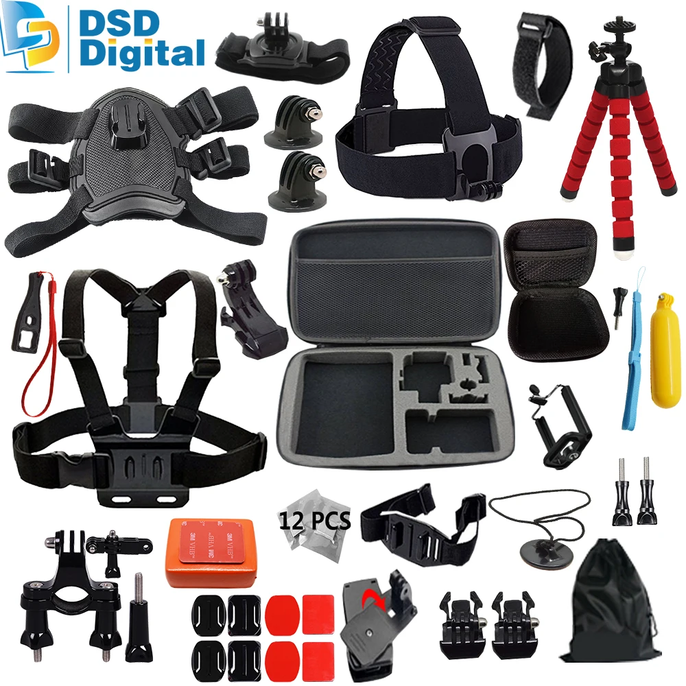 SAQN for Gopro accessories set dog harness mount gopro hero 4 mini bag for Gopro Hero 5 4 3+ 3