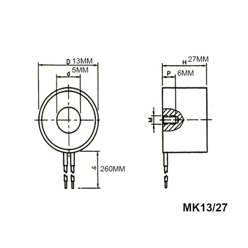 Высокое качество MK13/27 Электромагнит магнит Холдинг Электрический магнит Подъемный Вес нетто: 1 кг 10N соленоидный Электромагнит постоянного