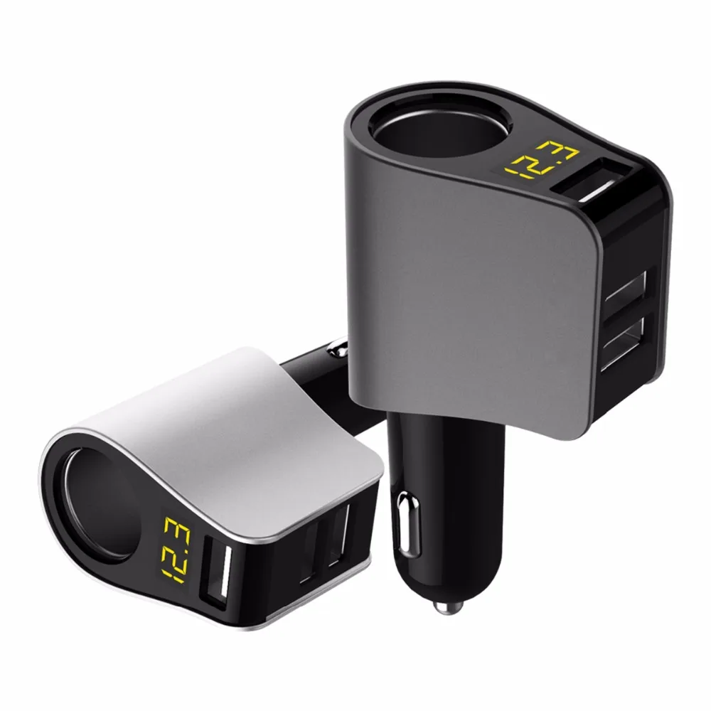 SOONHUA 3 порта USB Автомобильное зарядное устройство с светодиодный цифровой Смарт автомобильное зарядное устройство Быстрая Зарядка адаптер 5 в 3.1A зарядное устройство для телефона s для iPhone