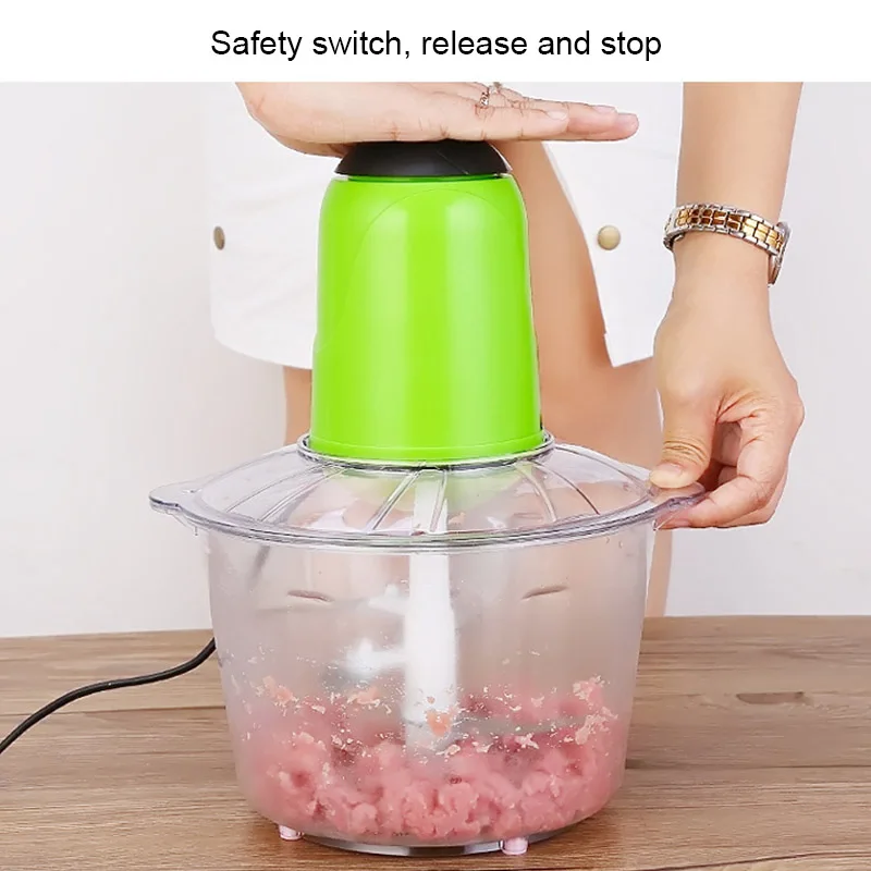 

2L Electric Kitchen Meat Grinder Electric Chopper Shredder Food Chopper Stainless Steel Electric Kitchen Tools