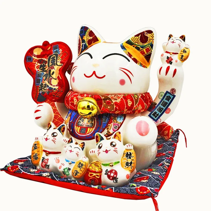 Lucky Cat Копилка фигурки животных Maneki Neko котенок керамическая копилка для кошек Домашнее украшение рабочего стола R1938