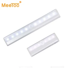 Батарея светодиодная подсветка под шкаф PIR датчик движения умная лампа 6/10 светодиодный s светильник для шкафа шкаф кухонный ночной Светильник