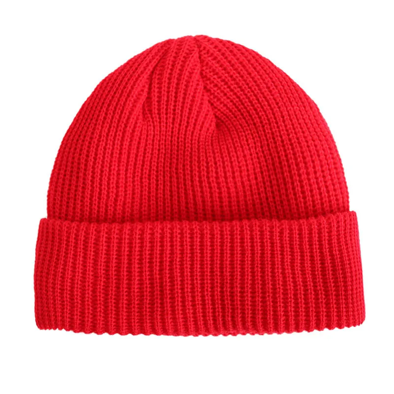 2021 Beanies Knitted Hats Solid Color Caps for Autumn Winter Men Short Head Cap Outdoor Warm Melon Cap Street Head Cap Women Hat skullies beanie Skullies & Beanies