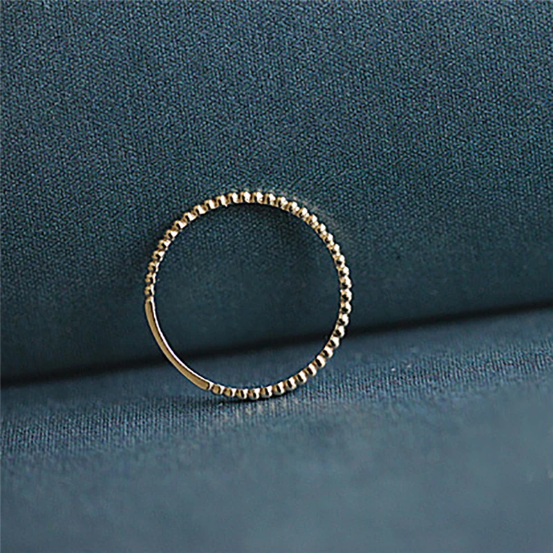 Новинка, золотого цвета, с бусинами, классический дизайн, изящные кольца, простые стеки, стек, стекируемые кольца для вечности, Bijoux Femme