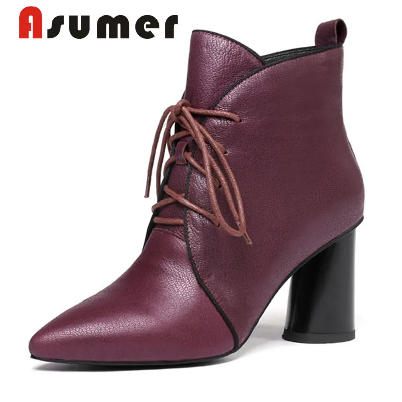 Fur Peu Pointu Black Femmes Véritable Talons Bottes Mode Chaude Red 2018 Profonde Solide Vente Pour black Fur Épais Liée Asumer En With De Not Fur Croix Cuir Bout wine Cheville vwq7Fx1Y