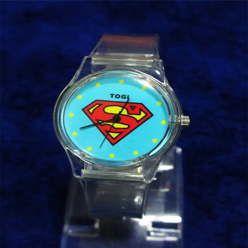 Superman Sport Casual Quartz Watch On Silicone Plastic Wrist Watch 3