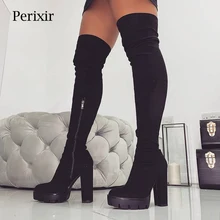 2019 Spring New Flock Leather Women Over The Knee Boots Sexy 12cm High Heels Autumn Woman Shoes Winter Women Boots Size 36-41 2019 Spring New Flock Leather Women Over The Knee Boots Sexy 12cm High Heels Autumn Woman Shoes Winter Women Boots Size 36-41