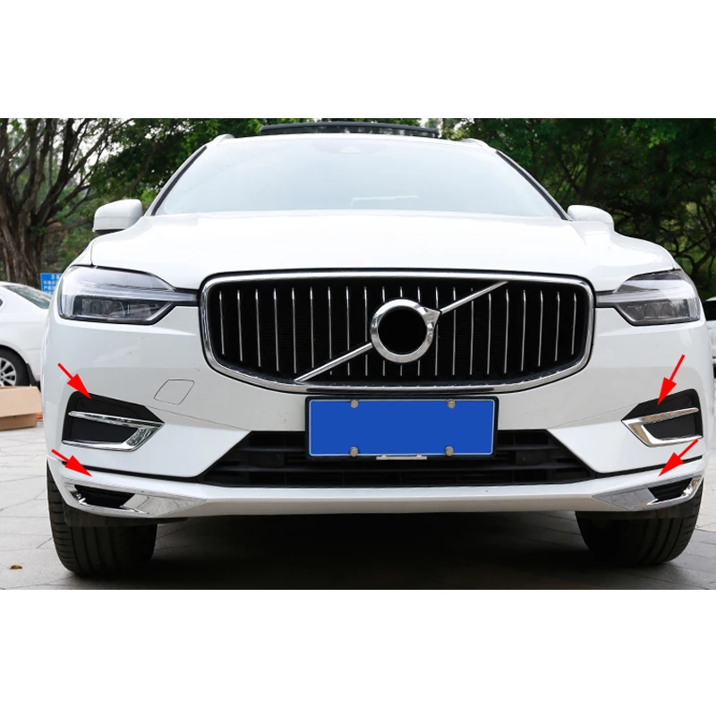 Для Volvo XC60 XC 60 автомобильный передний противотуманный светильник, накладка на противотуманную панель, противотуманный светильник, декоративная формовочная отделка, АБС ХРОМ, автомобильные аксессуары