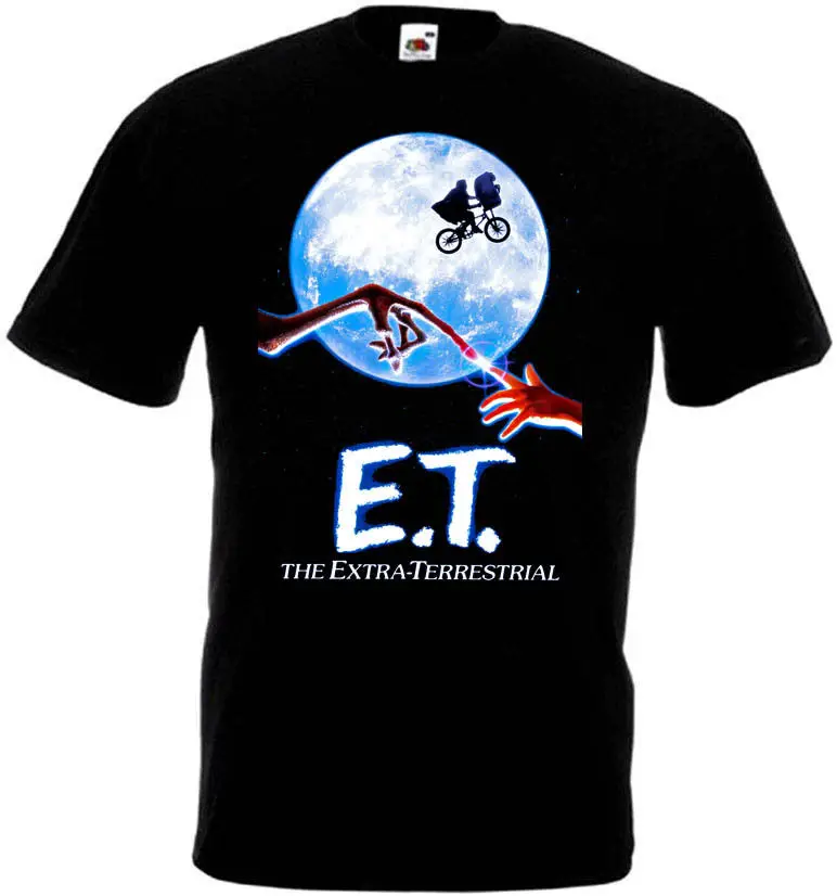 E T Extra Terrestrial Blue Green Movie Poster Mens Tee Shirt Mens