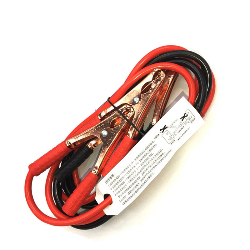 Cables de la batería del puente del coche 2 M 500AMP Cable de refuerzo de emergencia para los terminales del coche VanTruck salto Starter Leads Clip