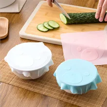 Многоразовая силиконовая обертка стрейч-крышка захват для хранения свежей пищи пленка для запечатывания Крышка для микроволновой печи нагревательная крышка 23 см качество