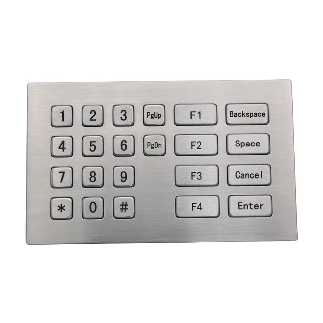 Metal USB Keyboard With 22 Keys Industrial Mini Keyboard Stainless Steel Kiosk Numeric Keypad For Kiosk Metal USB Keyboard With 22 Keys Industrial Mini Keyboard Stainless Steel Kiosk Numeric Keypad For Kiosk