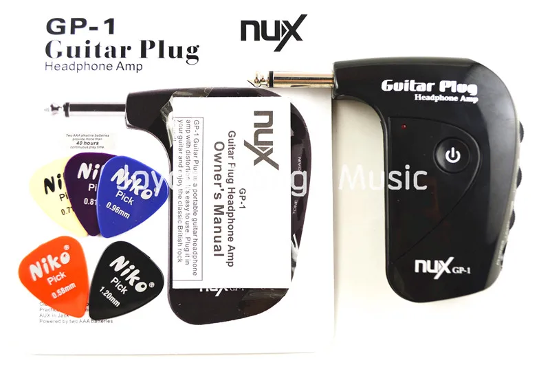 NUX GP 1 Portable Guitar Plug Headphone Amp with Classic Rock British Distortion Free Shipping