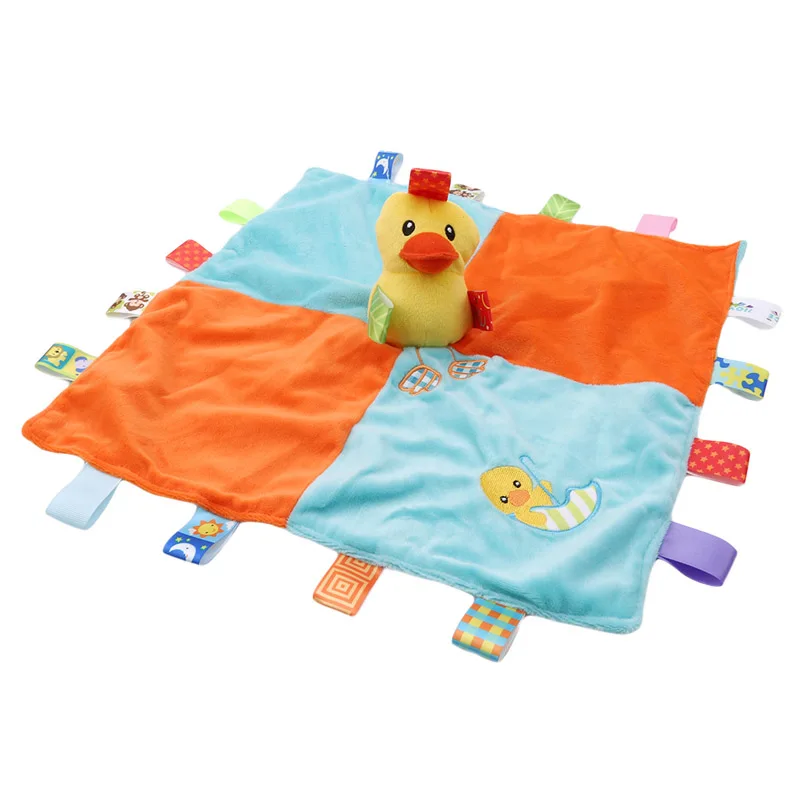 Мягкое полотенце в виде животного, детское плюшевое одеяло-погремушка, одеяло для младенцев, одеяло для сна в виде животного, Мультяшные игрушки