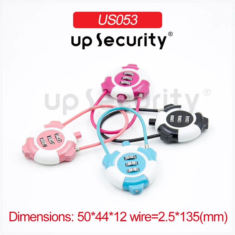 Cable combination lock steel wire password locks Travelling Bag/Laptop