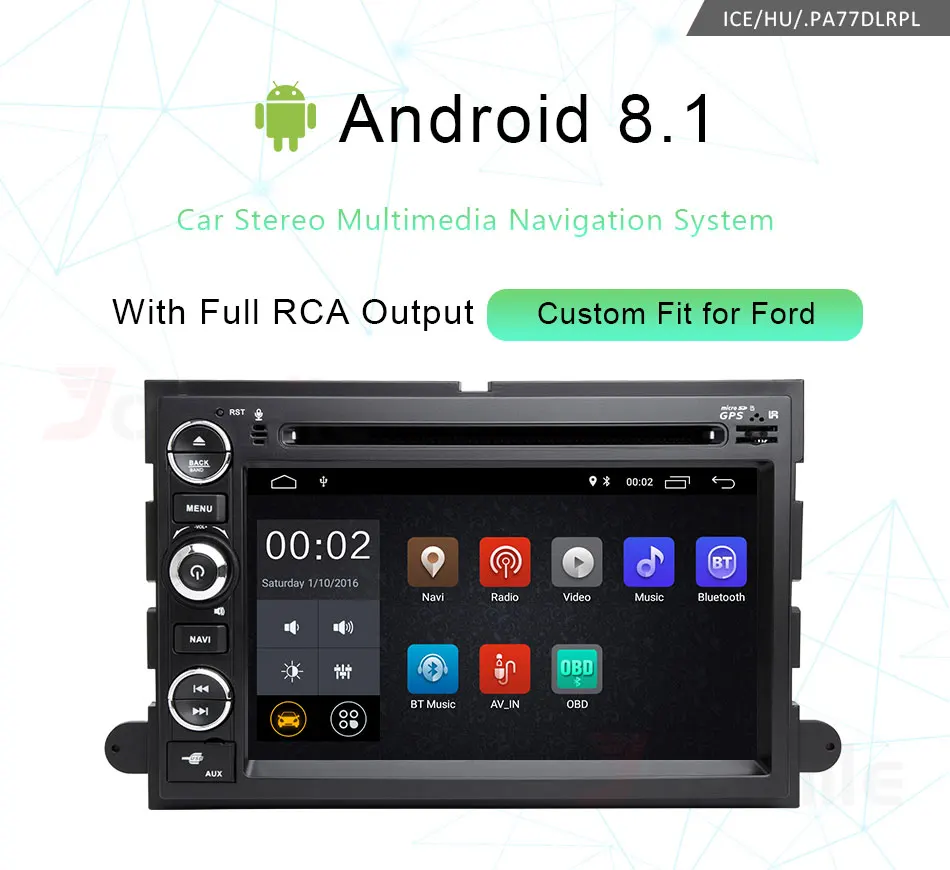Clearance Android 8.1 Quad Core Car DVD Player For Ford F150 F350 F450 F550 F250 Mustang/Explorer/Kuga/Edge GPS 2 din Radio DAB Wifi FM 0