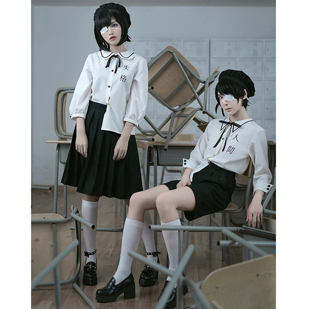 

Lolita Original Design Human Disqualification Harajuku Lolita Japanese Gothic Daily Clothes Uniform Series Embroidery Set