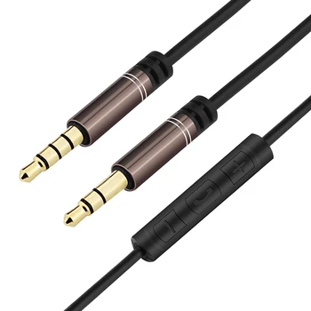 

1M 3.5mm Male to Male AUX Cable For Car Computer Headphone Speaker 3.5MM Jack Audio Cable With Microphone Volume Control