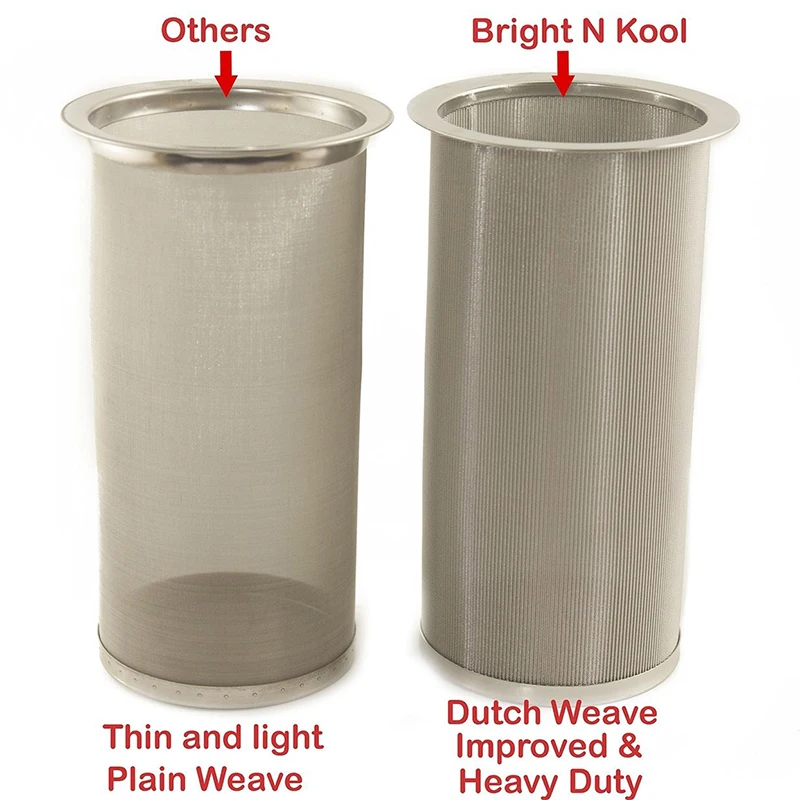 Silver Cold Brew Coffee Tea Filter Mesh Maker with Sealing Ring