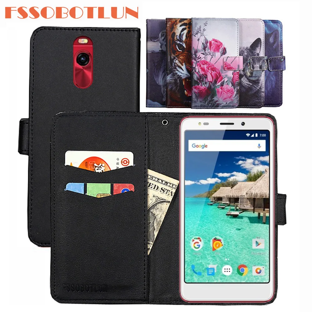 

FSSOBOTLUN For Vertex Impress Lagune Case PU Leather Retro Flip Cover Shell Magnetic Fashion Wallet Cases Kickstand Strap