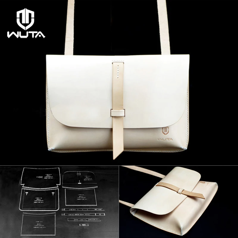 

WUTA 861 Acrylic Pattern Set PMMA Cutting Template Leathercraft Model for DIY Women Messenger Bag Female Clutch Crossbody Bag