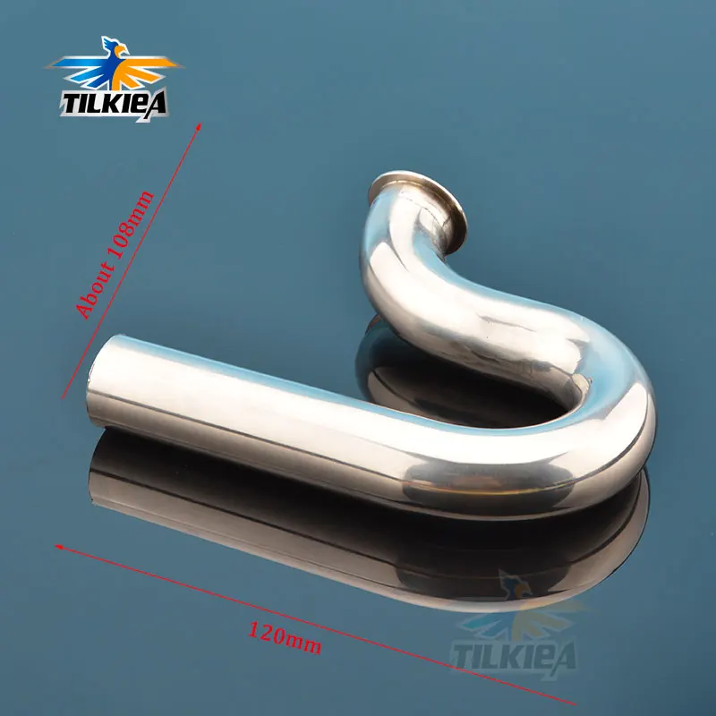 Rc Boat Good Quality Stainless Steel Wrap to Front WTF Tuned Pipe Manifold Header Pipe for Zenoah Engine Rc Boat