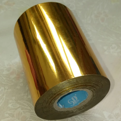 1 рулон золотого цвета 80 мм x 120 м горячего тиснения фольги теплопередачи салфетки золочение ПВХ визитная карточка тиснение - Цвет: golden