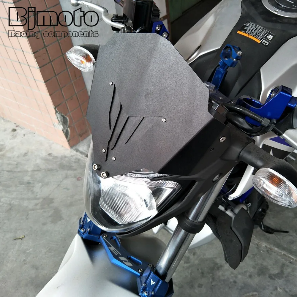 Лобовое стекло для мотоцикла BJMOTO Yamaha MT03 FZ03 MT 03 FZ 2015 2016 2017 2018 алюминиевые