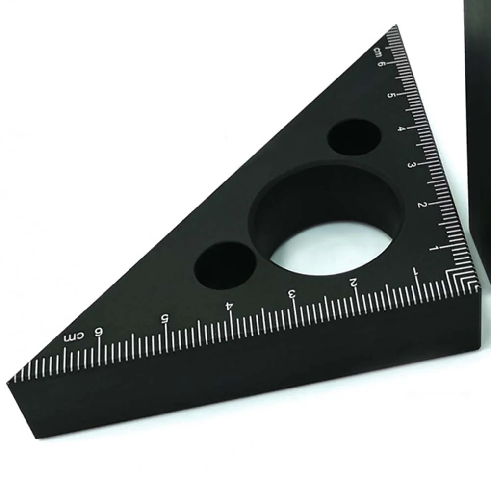 

45 Degree Aluminum Alloy Angle Ruler inch metric Triangle ruler Carpenter's Workshop Woodworking square Multifunction Tool