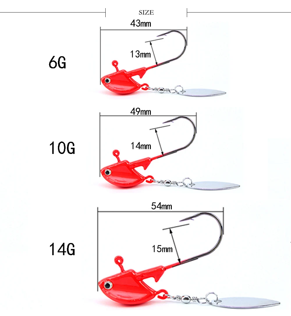 JACKFISH Jig приманки 4 г 6 г 10 г/5,4 см свинцовая головка Джиги с одним крюком искусственный шум блестки Pesca аксессуары Лодка Рыболовная Приманка