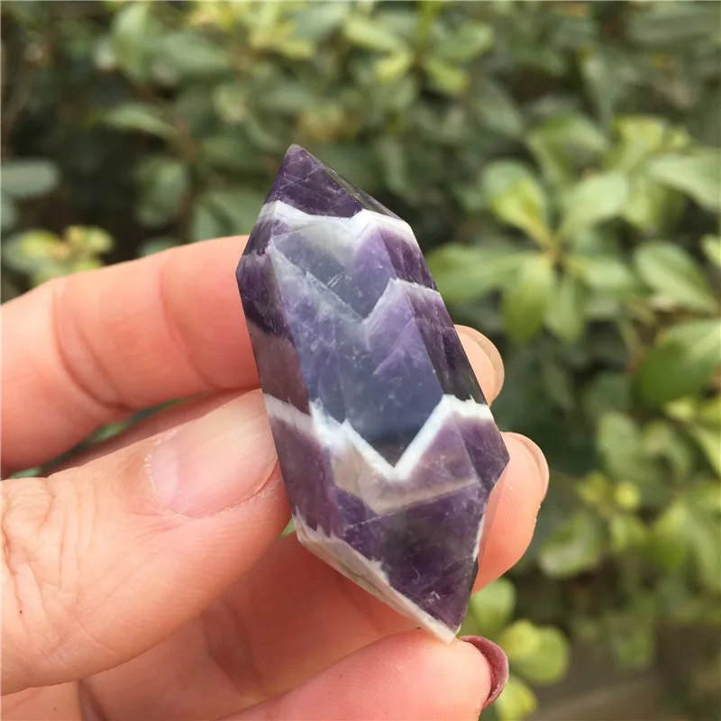 1pc Natural Dream Amethyst Crystal Quartz Point Different Sizes Double Pointed Mineral Healing Home Decoration | Дом и сад