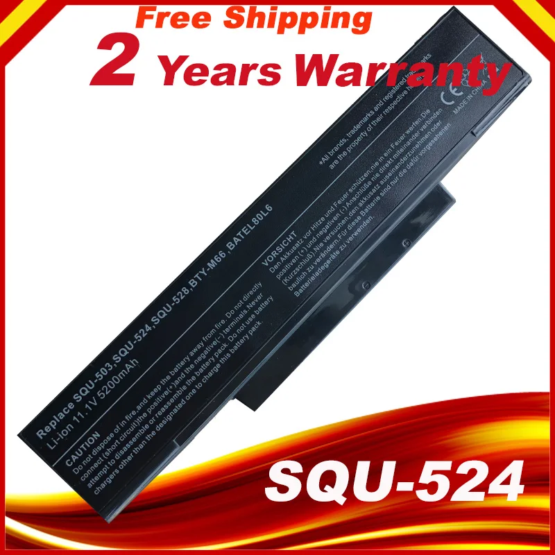 

NEW laptop Battery for MSI BTY-M68 BTY-M66 BTY-M67 M670 MS-1632 M673 SQU-528