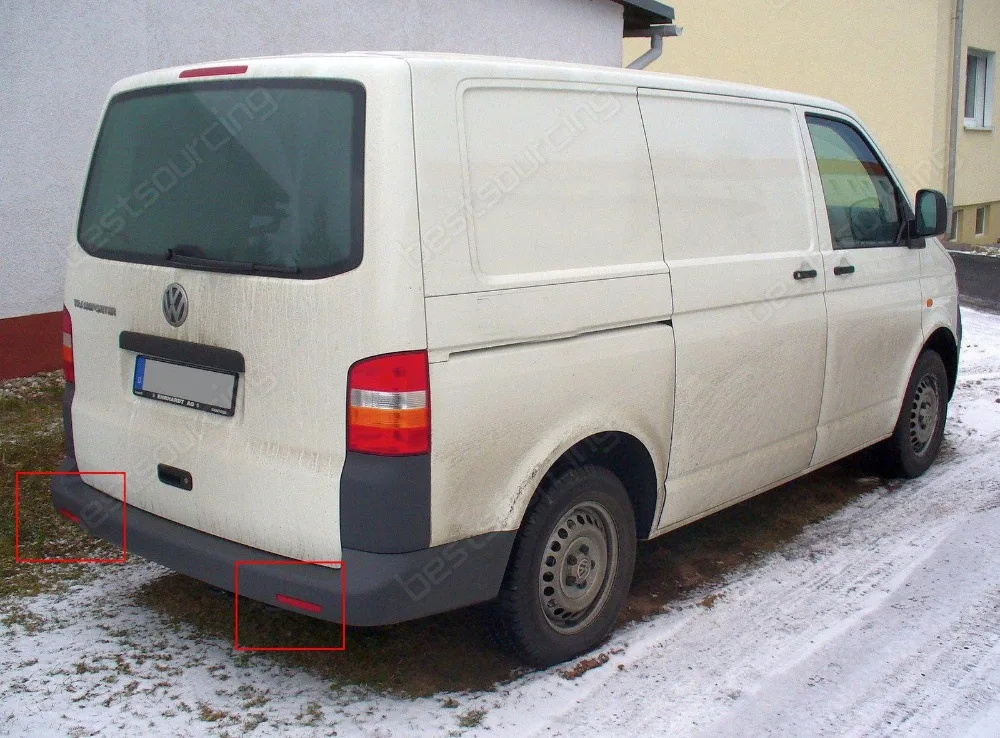 ANGRONG 2x отражатель заднего бампера для VW T5 Transporter/Caravelle/Multivan(pre-facelift) 2003-2011(CA244