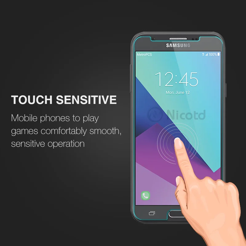 Закаленное защитное стекло Nicotd для экрана Samsung Galaxy J7 Prime G610F G610F/DS G610F/DD G610M G610M/DS G610Y/DS