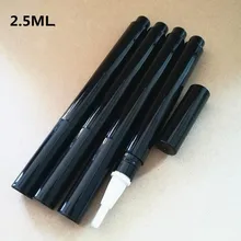 2Pcs/lot 2.5ML Black Plastic Empty Nail Oil Pen Style Bottle with Brush for Nail Polish Makeup Rotating Pen