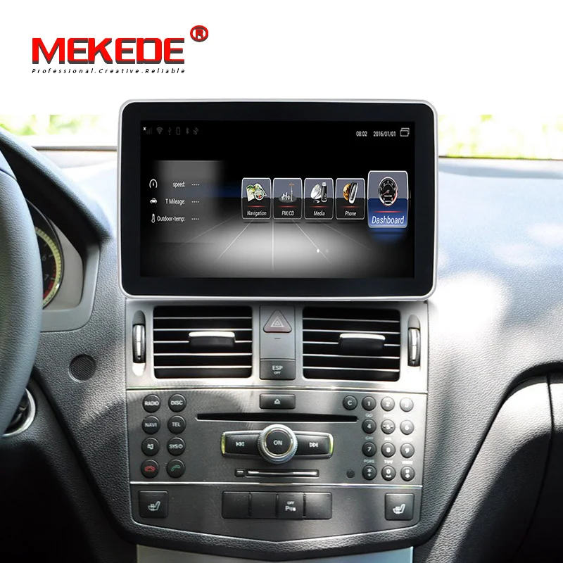 Best MEKEDE 4G LTE Car Android 9 inch Display for Mercedes Benz C Class W204 2008-2010 Command System Upgrade Head Up Screen 1